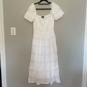 White Maxi LuLus Dress Cap Sleeve Dress